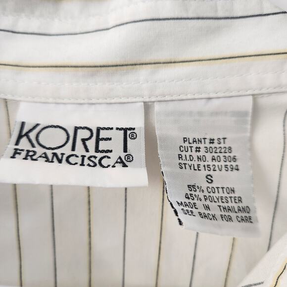 Koret Francisca Vintage Floral Embroidered Button Down Shirt S Retro 90s 80s Y2K - Picture 4 of 6